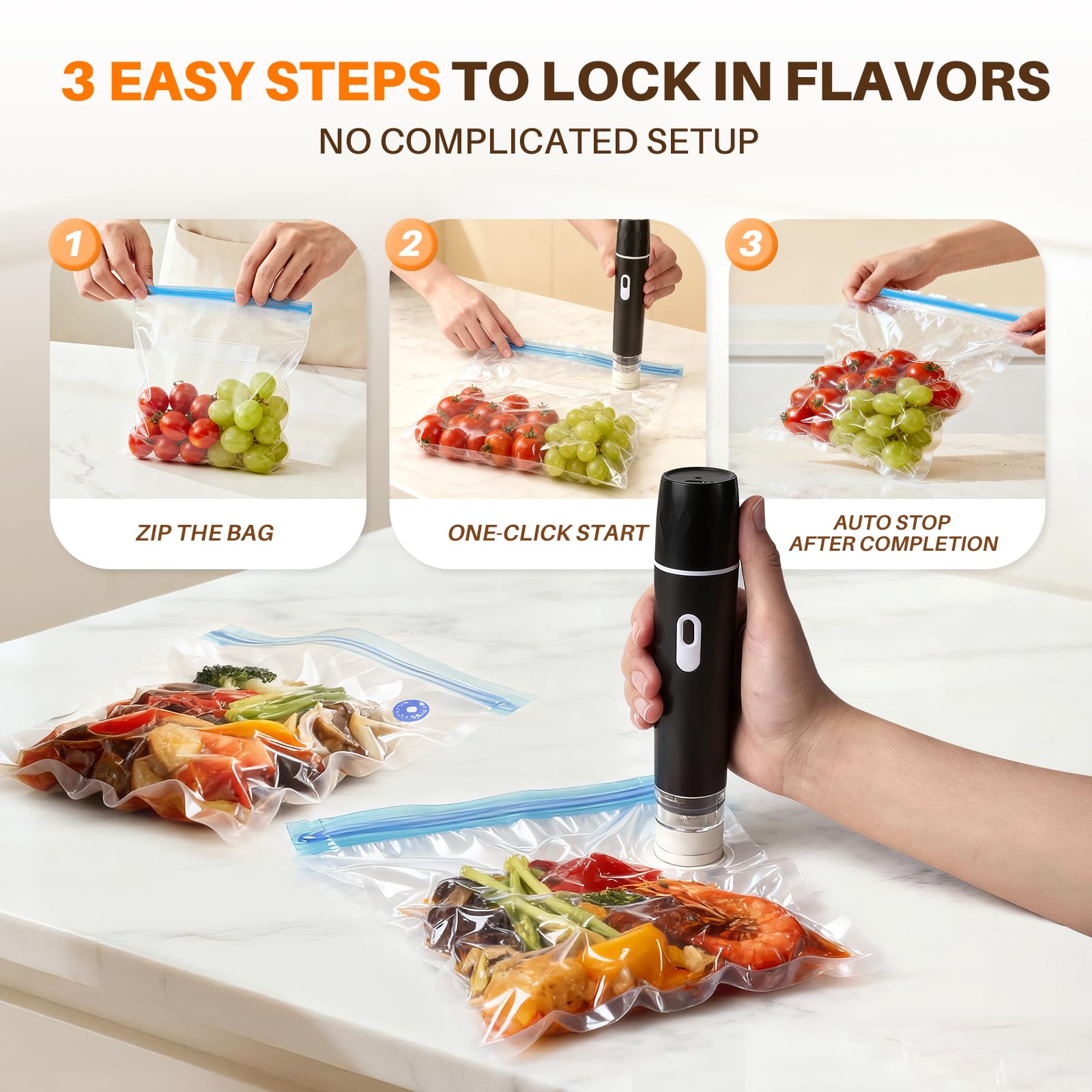 Food Vacuum Sealer, 60KPA Powe - огляд і ціна Meal Prep App