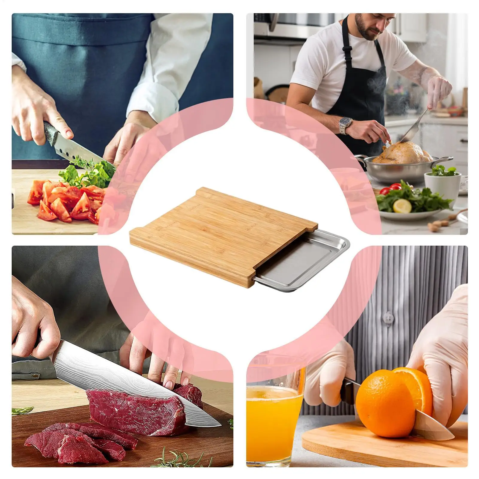 Wooden Cutting Board Non-Slip  - огляд і ціна Meal Prep Veggie