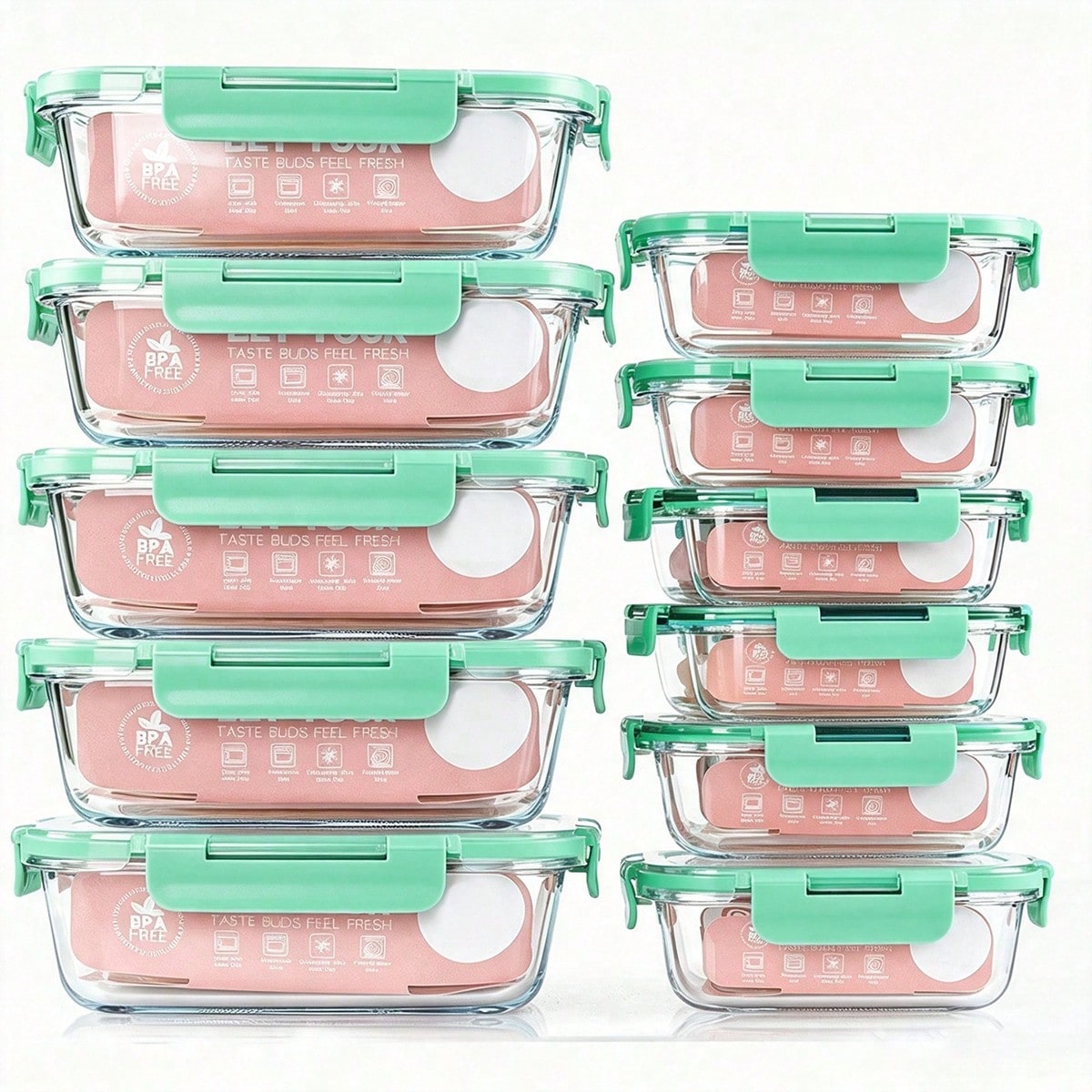 10 Pack Glass Meal Prep Contai - огляд і ціна Meal Prep Lunch Boxes