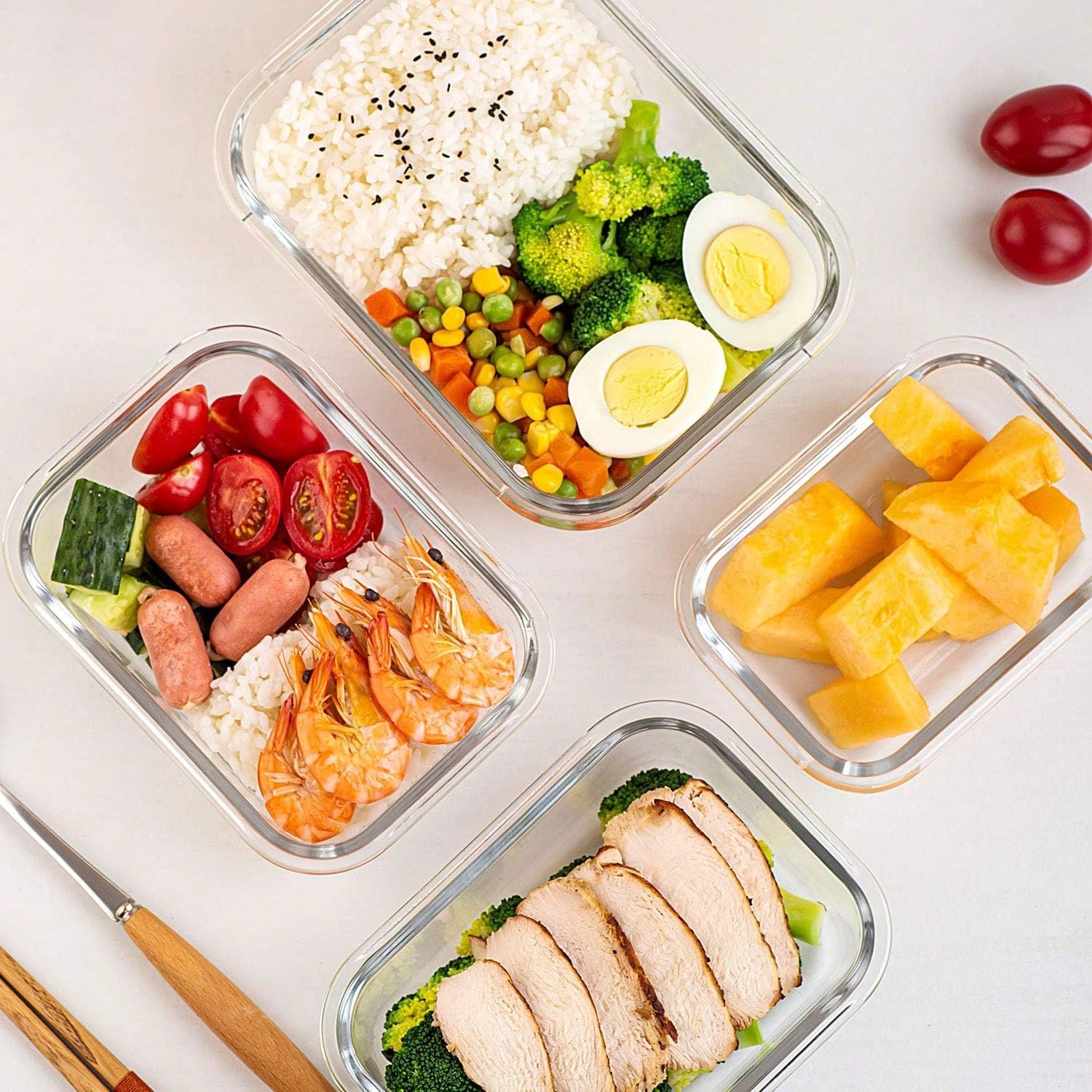 10 Pack Glass Meal Prep Contai - огляд і ціна Meal Prep Lunch Boxes