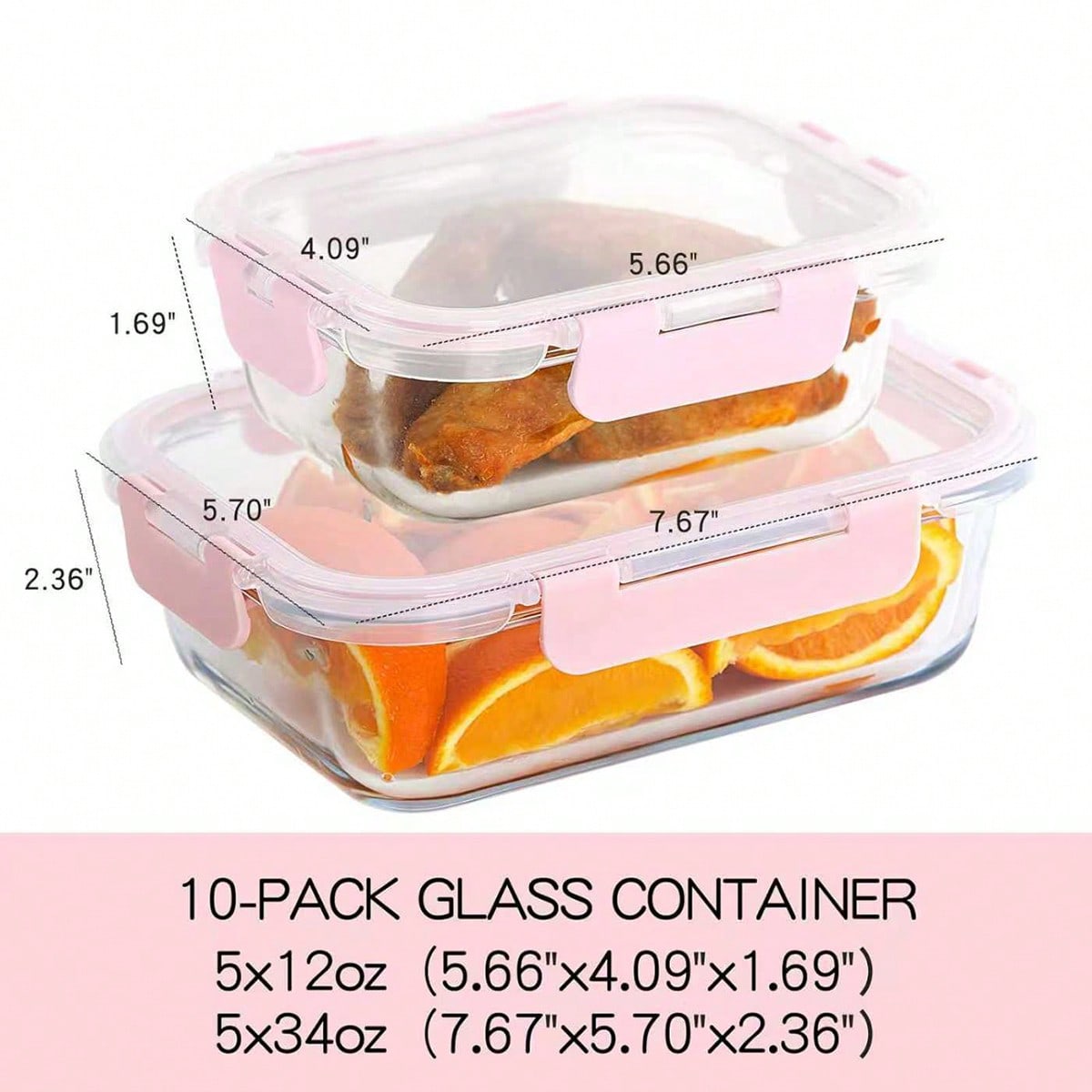 10 Pack Glass Meal Prep Contai - огляд і ціна Meal Prep Lunch Boxes